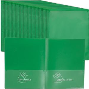 ECR4Kids 2-Pocket Parent-Teacher Classroom Communication Folder, School Supplies, Green, 36-Piece