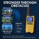 Wishouse K15 Walkie Talkies Long Range for Adults, Rechargeable Two-Way Radios 4 Pack, 2W FRS, 22 Channels, USB-C, Flashlight, NOAA/SOS, Quick Pair, for Camping & Hunting, Emergency Use