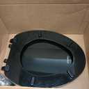 Topseat Pro Elite Heavy-Duty Wood Toilet Seat with Magic Hinge, Elongated, Black