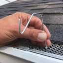 2 x 50 Count | for gutters with Perforated or mesh Gutter Guard | Clips | Hangers | to Hang Christmas Lights on gutters with Gutter Guard in Place | Clip | Made in USA