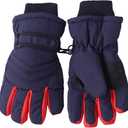 Kids Waterproof Winter Gloves Toddler Snow gloves Ski Gloves For Little Boys Girls (3-5Years, Navy 2)