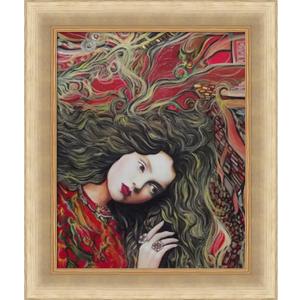 Belladonna with Andover Champagne Frame, 21.38" x 25.38"