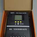 80A MPPT Solar Charge Controller 12V 24V 36V 48V LCD Display Battery Intelligent Regulator Max 100V Input Dual USB for Lead-Acid/Lithium