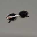 livho Retro Polarized Sunglasses - UV400 Protection, Oval Shape, Metal Frames - Matching Soft Case Inlcuded