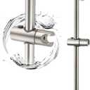 Brushed Nickel Shower Slide Bar, Bathroom Shower Slide Bar with Adjustable Handheld Shower Holder, Stainless Steel Slide Slide Bar Wall Mount Sliding Bar