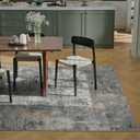 Lahome Modern Abstract Area Rug 6x9 Rugs for Living Room, Washable Accent Bedroom Rug Low Pile Non Slip, Grey Soft Indoor Contemporary Carpet for Dining Room Table Apartment