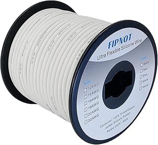 16 AWG Wire 16 Gauge Silicone Wire - 100ft White Spool, Extra Flexible 16AWG Stranded Tinned Copper Wire 200℃ 600V - Automotive, Battery, Solar, Marine