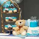 Teddy Bears Bulk 5 Packs 13.5 Inches Small Stuffed Bears Pack for Christmas Valentines Baby Shower Party Decorations Centerpieces Favors Light Brown