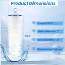 (4 Pack) Upgraded C-7489/PA112 Pool Filter, Swimming Pool Filter, Compatible with Hayward CX875RE, SwimClear C4500, PA112, Unicel C-7489, Filbur FC-1275