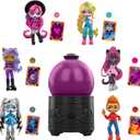 Monster High Potions Crystal Ball Mini Dolls, Surprise 3-inch Character Figures with Water Reveal, Charm and Fortune Card