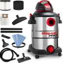 Shop-Vac 12 Gallon 6.0 Peak HP Wet/Dry Vacuum, Stainless Steel Tank, 3 in 1 Function Portable Shop Vacuum with Attachments, Drain Port, Ideal for Jobsite, Garage & Workshop. 5926211
