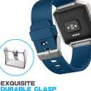 LEEFOX Compatible with Blaze Bands Small Large, Replacement for Blaze Accessories Wristband Watch Sport Strap for Smart Watch Tracker Women Men Teends Stripe Texture 10 Pack No Tracker