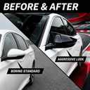 Compatible with 2018-2022 2023 2024 2025 Honda Accord Ox Horn Rearview Mirror Cover, Side Door Mirror Caps Trim for 10th 11th Gen Accord (Glossy Black)