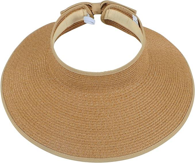 Simplicity Women Beach Hat Sun Hats for Women Sun Hat for Women Sun Visors for Women Straw Beach Hat Visor for