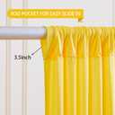 Yellow Backdrop Curtains-Wrinkle-Free Polyester Photography Drapes Party Curtain Background for Baby Shower Wedding Decorations- 8 X10FT (Yellow)