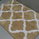 OLANLY Bathroom Rugs 30x20, Soft and Absorbent Microfiber Bath Rugs, Non-Slip Shaggy Shower Carpet, Machine Wash Dry, Bath Mats for Bathroom Floor, Tub and Shower, Beige (30"x20")