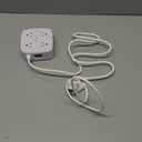 6 Ft Surge Protector Power Strip - 8 Widely Outlets with 4 USB Ports, 3 Side Outlet Extender with 6 Feet Extension Cord, Flat Plug, Wall Mount, Desk USB Charging Station, ETL,White