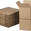 6x6x6 Inches Shipping Boxes Set of 40, Brown Corrugated Cardboard Box Literature Mailer for Packing Small Business