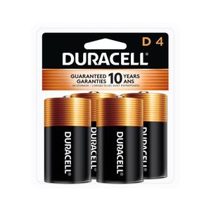 Duracell Coppertop D Batteries, 4 Count (Pack of 1), D Battery with Long-lasting Power, All-Purpose Alkaline D Battery for Household and Office Devices