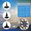 OULONGER Solar Lights Outdoor Waterproof, 12 Pack Solar Ground Lights with Large Capacity Battery, High Efficiency Solar Powered Lights for Outdoor Garden, Patio, Pathway and Yard (Warm Light)