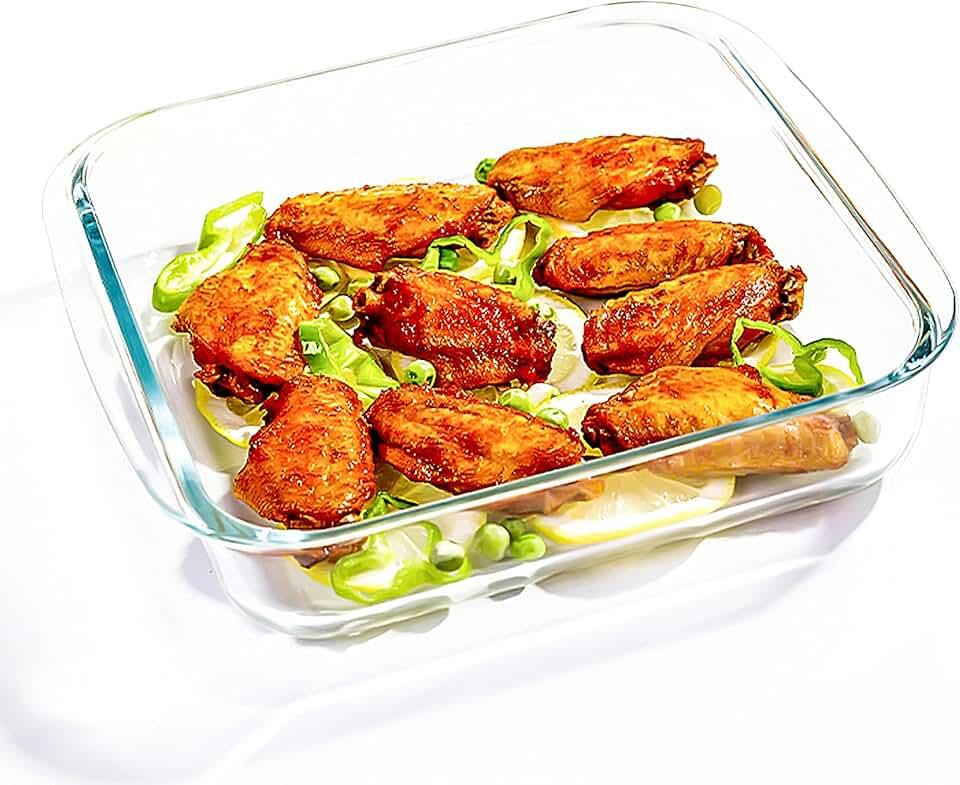 9x9In Square Baking Dish - 1.6 Glass Baking Pan - Baking Dishes for Oven, Pack of 2