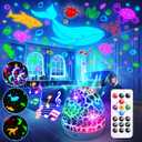 Staryou Sensory Lights Baby Sound Machine Night Light Projector Sensory Toys for Kids with Autism Toys for Boys 3-10 | 15 White Noise 3D Films 31Colors Night Light for Kids, Fidget Toys for Kids