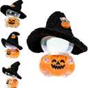 2 x Halloween Pumpkin Costumes for 6.7 Inch (17cm) Dolls，Two-piece Set Includes a Black Witch hat and Pumpkin Overalls,It's Both Cute and Fun, Perfect for Collectors and Dress-Up