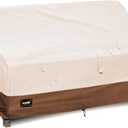 2-Seater Outdoor Couch Cover,58" Wx32 Dx31 H Inches Patio Loveseat Cover,100% Waterproof Heavy Duty Patio Sofa Covers,Patio Furniture Covers,Beige&Brown