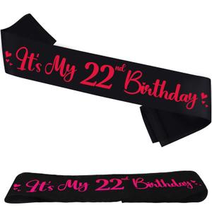 LHPYQ Color Changing It's My 50th Birthday Sash - Red to Pink 50th Birthday Satin Sash for Women Men - Celebration Fifty Years Old Party Gifts -50th Party Decorations Accessories