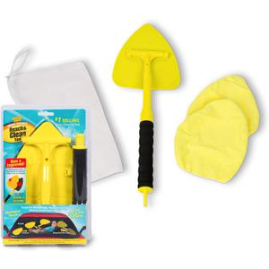 Invisible Glass 95160 Reach & Clean Windshield Cleaning Tool and Car Window Cleaner Tool for Interior and Exterior Auto Glass, Trucks, SUVs, RVs and Home Windows with 2 Microfiber Pads and Storage Bag