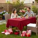 sancua Rectangle Tablecloth - 60 x 84 Inch - Stain and Wrinkle Resistant Washable Polyester Table Cloth, Decorative Fabric Table Cover for Dining Tables, Buffet Parties, Valentine's Day, Red