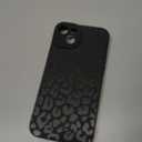 for iPhone 15 Plus Case 6.7 Inch 2023, Aesthetic Leopard Cheetah Print Phone Case for Women Girls Men, Slim Silicone Protective Phone Cover for iPhone 15 Plus, Black Leopard