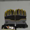 Vgo... Cow Leather Work Gloves Men, Leather Gardening Gloves, Yardwork Gloves, Scatch & Thorn Protection Gloves, Anti-slip Mechanic Gloves (1 Pair,L,Gray,CA7724)