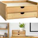 Prosumer's Choice 2-Tier Desk Organizer with Dual Pull-Out Drawers for Countertop - Compact Desk Storage Solution for Documents, Paper and Other Supplies - Office Organization - Fully Assembled