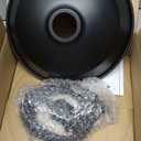 Plug in Pendant Light for Farmhouse Warehouse, Industrial Hanging Light for Living Room Bedroom Kitchen, 197 Cord with on/Off Switch, Black and White Finish,E26 Base (Bulb not Included)