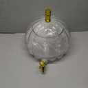 Potchen 1.3 Gallon Thanksgiving Pumpkin Drink Dispenser with 4 Clear Plastic Cups Pumpkin Shaped Drink Dispenser Fall Harvest Kitchen Decoration with Spigot for Halloween Autumn Party Supplies