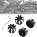 BAKAFOH Billet Aluminum Shock Mounting Caps for Indian Scout 2018-2023 Lower & Upper Shock Mount Suspension Strut Nuts Dust Cover Rear Shock Absorber Caps Accessories