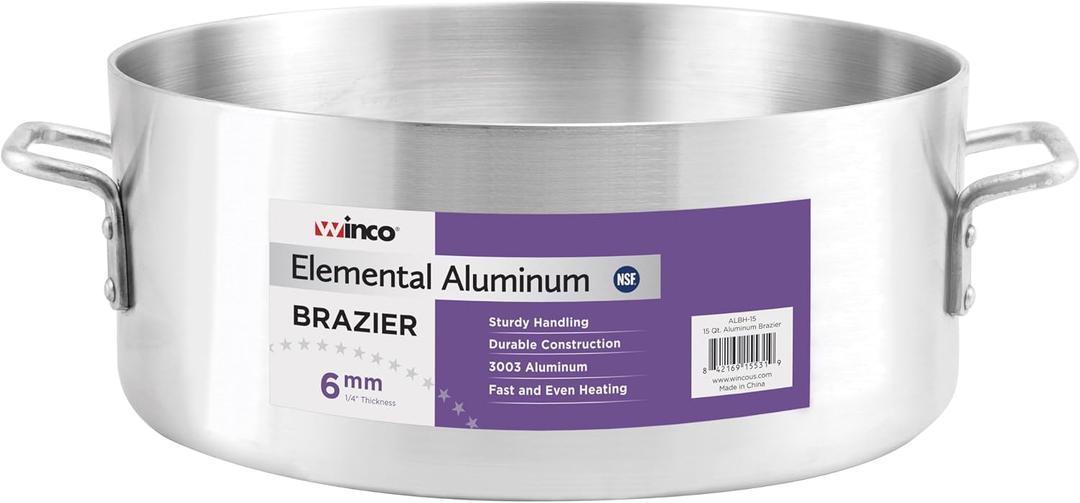 Winco Aluminum Brazier, 40-Quart, Medium