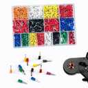 PONFY 2120PCS Wire Ferrules Terminals Kit, Ferrule Crimping Kit Assortment Ferrule Wire Crimp Pin Terminal Connector Wire Ends Terminals AWG 22-10