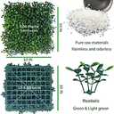 Artificial Grass Wall Panel Backdrop,10" X 10" 12P(8.4 sqft) UV-Anti Greenery Boxwood Panels for Indoor Outdoor Green Wall Decor & Ivy Fence Covering Privacy (10"X10" 12P)