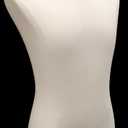 (JF-M1WL+BS-05BK), White Linen Cover Male Body Form with Black Rectangle Metal Base