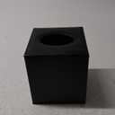 Tissue Box Cover Square Tissue Box Holder for Bathroom (Black)