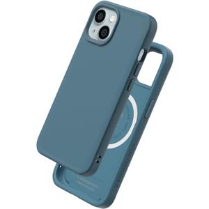 RhinoShield Case Compatible with Magsafe for iPhone 15 | SolidX - Reinforced Shock-Absorbing Slim Design Protective Cover with 3.5M / 11ft Drop Protection - Ocean Blue