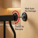 Extra Wide Baby Gate Tension Indoor Safety Gates Black Metal Large Pressure Mounted Pet Gate Walk Through Long Safety Dog Gate for The House Doorways Stairs(52.76"-57.48"/134-146CM, Black)