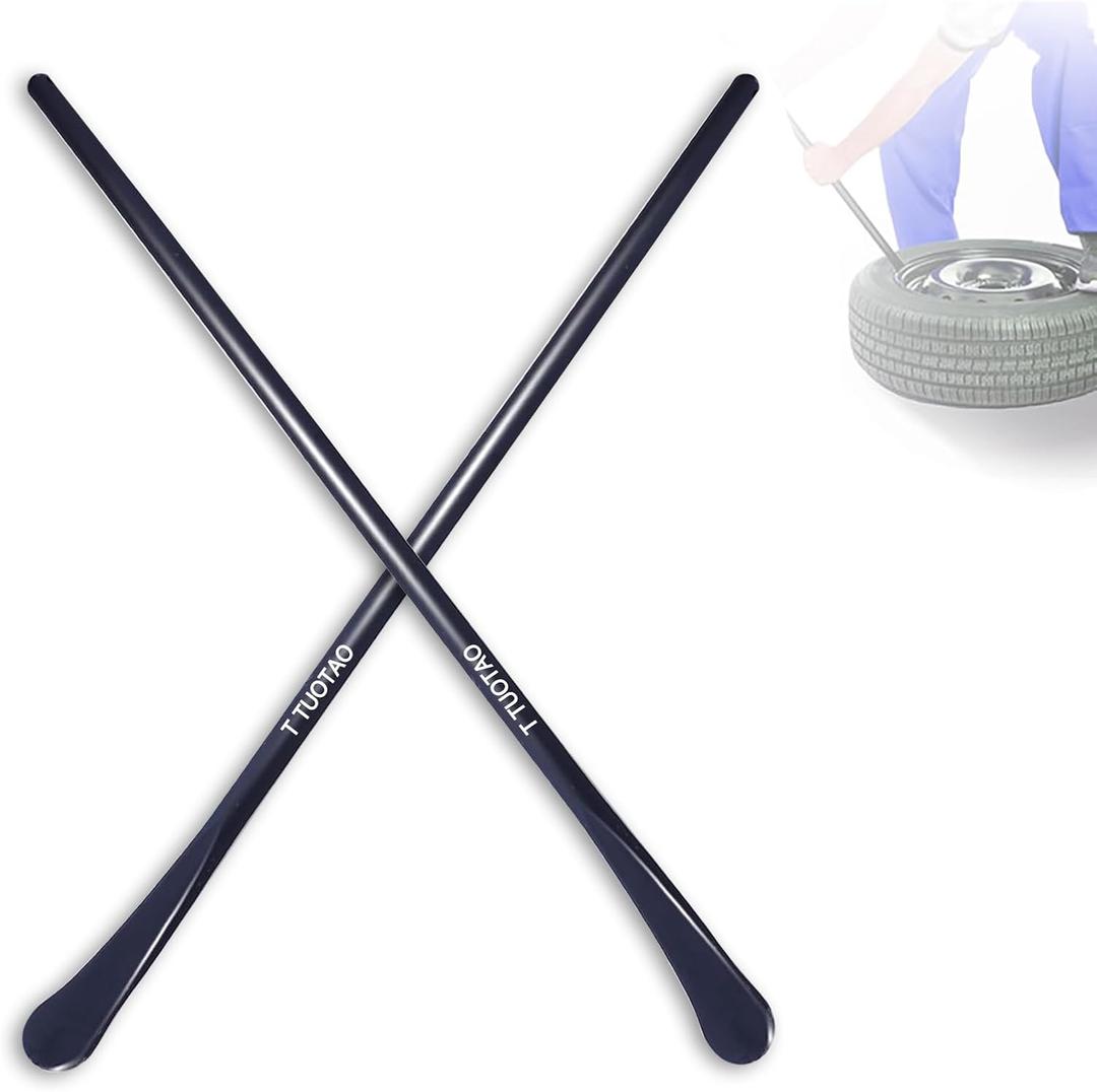 2 PCS 33220 Tire Mt and Demount Spoon | 30 in x 4/5 in, Tire Iron Set Tire Changing Removal Tool for Cars/Trucks/Taxi/Tractor/Bus