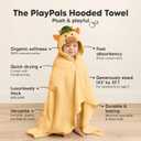 KeaBabies Organic Baby Towel with Hood for Girls, Boys - Soft, Absorbent, 100% Cotton Hooded Baby Towels for Newborns, Infants, Large Hooded Bath Towels for Babies, Kids, Toddler 1-3 (Gigi)