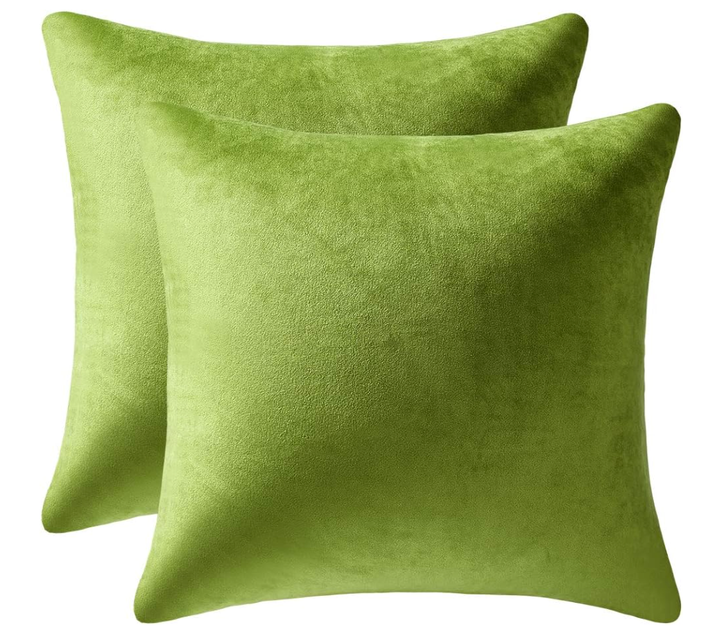 Dezene Throw Pillow Covers 45×45 Chartreuse 2 Pack