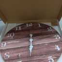 XFM Large Wall Clocks for Cafes 20 Inch Wood Wall Clock Battery Operated Brown Vintage Wall Clock Non Ticking Farmhouse Clock (No Solid Wood, it is with MDF Material)