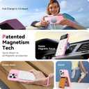 Stronger Magnetic & Shockproof for iPhone 16 Pro Case,Fit for MagSafe, with Screen Protector & Wrist Strap, Military-Grade Drop, Translucent Slim for iPhone 16 Pro Case, Chalk Pink