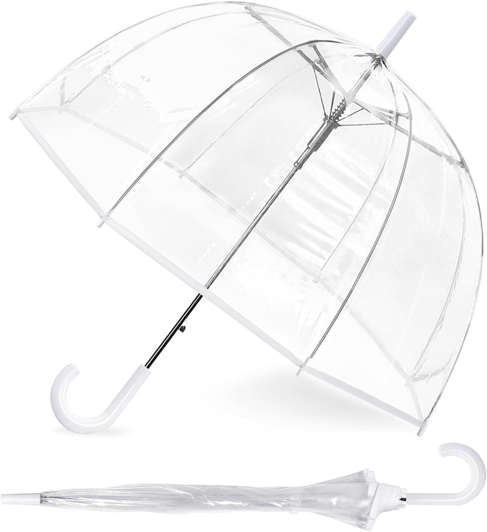 RONIARE Clear Bubble Umbrellas for Rain Large Windproof Dome Umbrella for Weddings,Prom, Graduation and Outdoor Events for Men and Women, 47"
